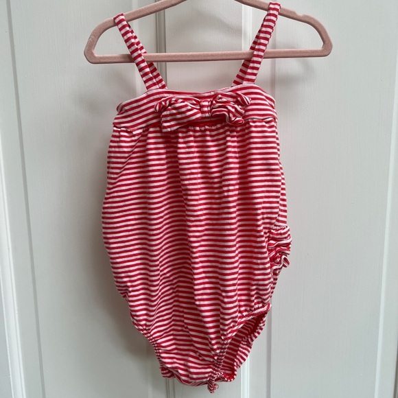 The Children's Place Red and White Striped Bodysuit - Picture 1 of 4